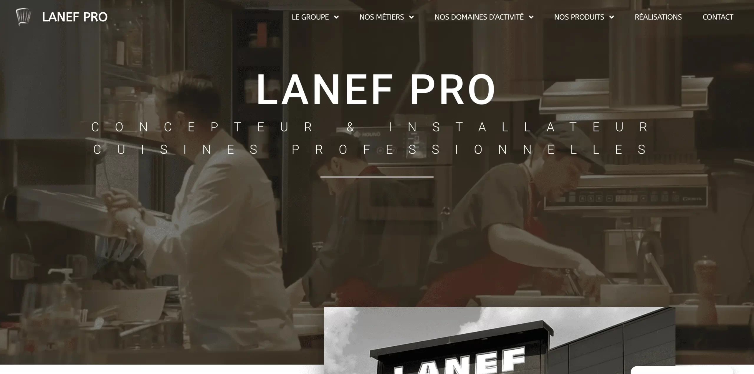 Banner header homepage Groupe Lanef Pro - Rouen - site internet vitrine wordpress